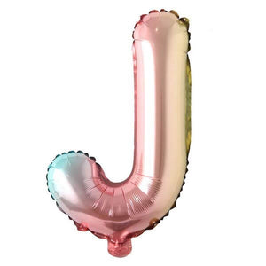 16" Gradient Rainbow Alphabet Letter J Balloon