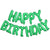 16 Inch Green HAPPY BIRTHDAY Foil Balloon Banner - Birthday Party Backdrop Supplies & Decorations