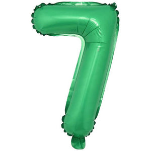 16" Green Number 0-9 Foil Balloon - st patricks day - jungle party decorations - number 7