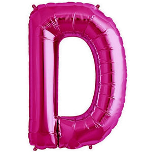 16" Hot Pink A-Z Alphabet Letter d Foil Balloon