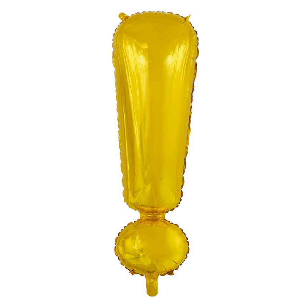 16" Metallic Gold Exclamation Mark (!) Gold Foil Balloon