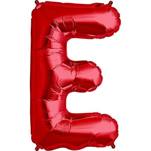 16 Inch Red Alphabet Letter e air filled Foil Balloon