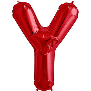 16 Inch Red Alphabet Letter y air filled Foil Balloon