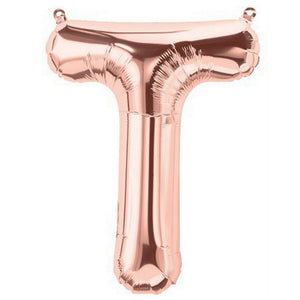 16 inch Rose Gold A-Z Alphabet Letters and 0-9 Numbers Foil Balloons - Create Your Own Phrases and Numbers - Online Party Supplies