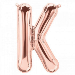 16 inch Rose Gold A-Z Alphabet Letters and 0-9 Numbers Foil Balloons - Create Your Own Phrases and Numbers - Online Party Supplies
