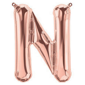 16 inch Rose Gold A-Z Alphabet Letters and 0-9 Numbers Foil Balloons - Create Your Own Phrases and Numbers - Online Party Supplies