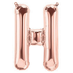 16 inch Rose Gold A-Z Alphabet Letters and 0-9 Numbers Foil Balloons - Create Your Own Phrases and Numbers - Online Party Supplies