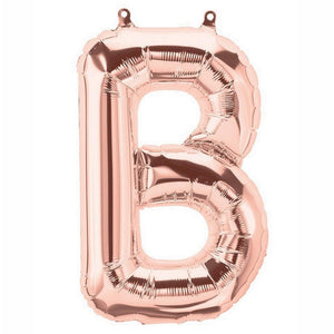 16 inch Rose Gold A-Z Alphabet Letters and 0-9 Numbers Foil Balloons - Create Your Own Phrases and Numbers - Online Party Supplies