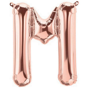 16 inch Rose Gold A-Z Alphabet Letters and 0-9 Numbers Foil Balloons - Create Your Own Phrases and Numbers - Online Party Supplies