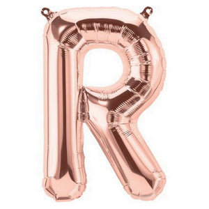 16 inch Rose Gold A-Z Alphabet Letters and 0-9 Numbers Foil Balloons - Create Your Own Phrases and Numbers - Online Party Supplies