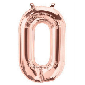 16 inch Rose Gold A-Z Alphabet Letters and 0-9 Numbers Foil Balloons - Create Your Own Phrases and Numbers - Online Party Supplies