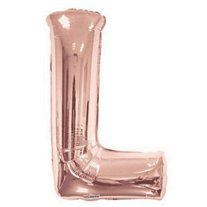 16 inch Rose Gold A-Z Alphabet Letters and 0-9 Numbers Foil Balloons - Create Your Own Phrases and Numbers - Online Party Supplies