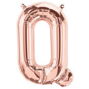 16 inch Rose Gold A-Z Alphabet Letters and 0-9 Numbers Foil Balloons - Create Your Own Phrases and Numbers - Online Party Supplies