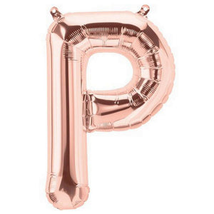 16 inch Rose Gold A-Z Alphabet Letters and 0-9 Numbers Foil Balloons - Create Your Own Phrases and Numbers - Online Party Supplies