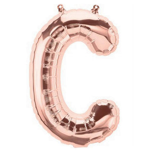 16 inch Rose Gold A-Z Alphabet Letters and 0-9 Numbers Foil Balloons - Create Your Own Phrases and Numbers - Online Party Supplies