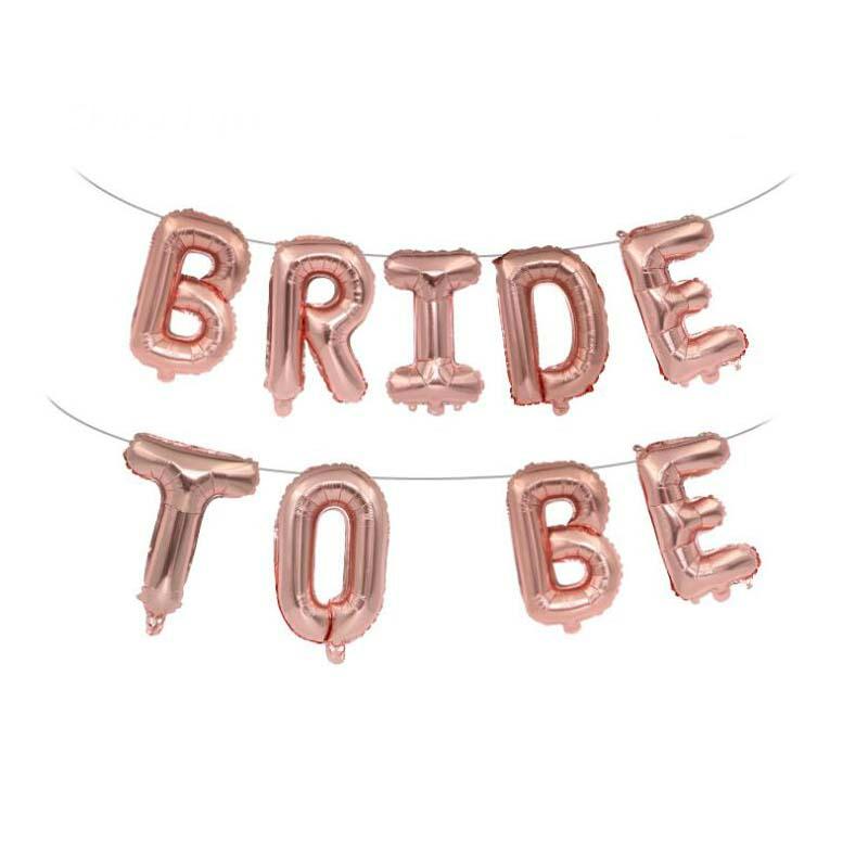 16 Inch Rose Gold BRIDE TO BE Foil Balloon Banner - Online Party Supplies