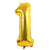 16" Gold Foil Balloon - Number 1 - Online Party Supplies