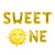 16" Gold SWEET ONE with Smiling Sun First Birthday Party Foil Balloon