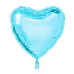 18" Online Party Supplies Baby Blue Heart Shaped Foil Party Balloon