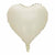 18" Matte Cream Heart Shaped Foil Balloon