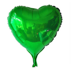 18" Online Party Supplies Green Heart Shaped Foil Party Balloon