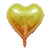 18" Gradient Orange Yellow Heart Shaped Foil Balloon