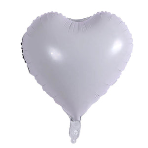 18" Online Party Supplies Heart Shaped Foil Party Balloon white