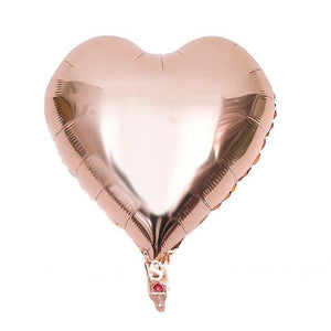 18" Rose Gold Heart Foil Balloon Bouquet (Pack of 10pcs) - Online Party Supplies