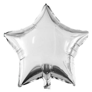 18 Inch Metallic Silver Star Foil Balloon