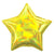18" Iridescent Gold Star Shaped Foil Balloon