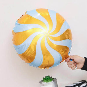 18" Online Party Supplies Orange Swirl Sweet Candy Lollipop Balloon Candy land Party Theme