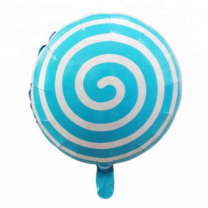 18" Online Party Supplies Blue Spiral Sweet Candy Lollipop Balloon Candyland Party Theme