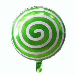 18" Online Party Supplies Green Spiral Sweet Candy Lollipop Balloon Candyland Party Theme