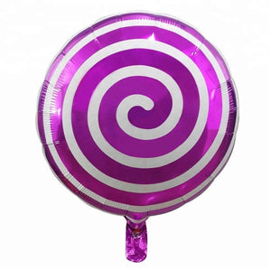 18" Online Party Supplies Purple Spiral Sweet Candy Lollipop Balloon Candyland Party Theme