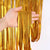 1m x 2m Matte Finish Foil Fringe Curtain - Gold