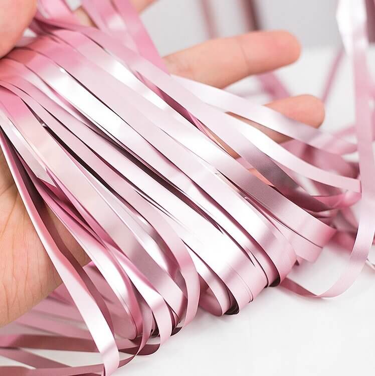 1m x 2m Matte Finish Foil Fringe Curtain - Light Pink