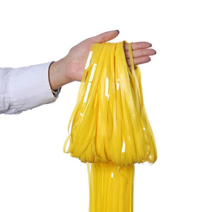 1m x 2m Pastel Macaron Yellow Tinsel Fringe Backdrop Foil Curtain