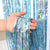 1m x 2m Shimmer Light Blue Foil Rain Fringe Curtain
