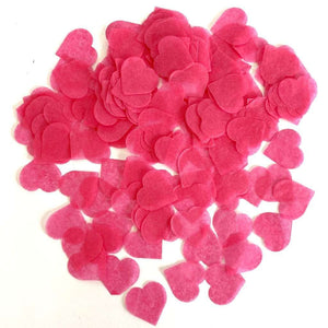 20g 2.5cm Heart Shaped Tissue Paper Confetti Table Scatters - Hot Pink