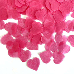 20g 2.5cm Heart Shaped Tissue Paper Confetti Table Scatters - Hot Pink