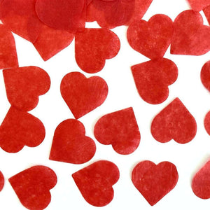 20g 2.5cm Heart Shaped Tissue Paper Confetti Wedding Table Scatters - Red