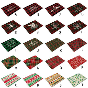 Christmas Table Placemat - 20 Designs - Holiday Tabletop Setting Decorations