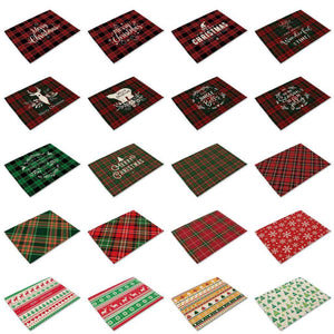 Christmas Table Placemat - 20 Designs - Holiday Tabletop Setting Decorations