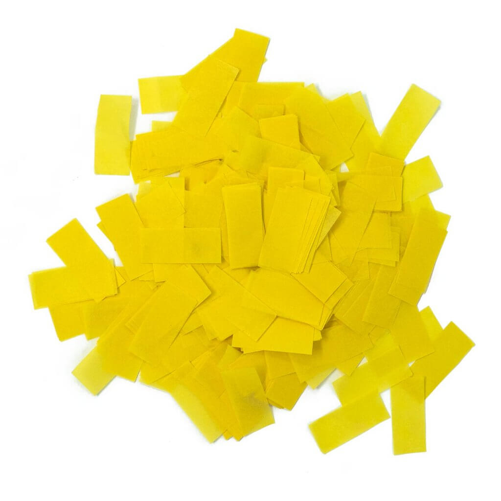 Rectangular Tissue Paper Party Confetti Table Scatters - Yellow