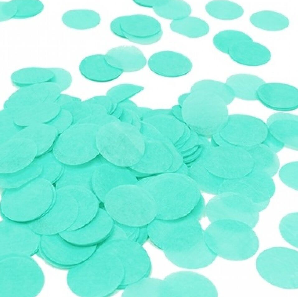 20g Round Circle Biodegradable Tissue Paper Party Confetti Dots Table Scatters Sprinkles - Mint Green