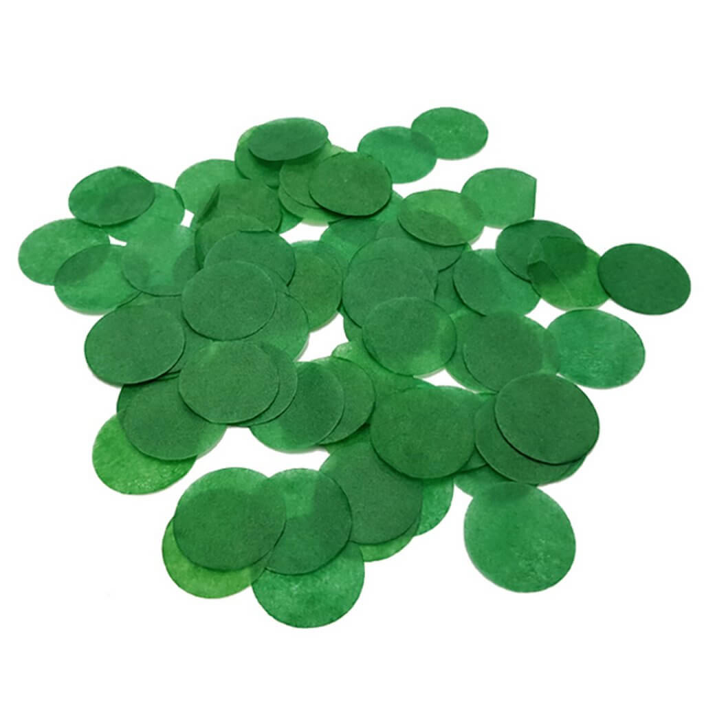 20g Round Circle Biodegradable Tissue Paper Party Confetti Dots Table Scatters Sprinkles - Forest Green