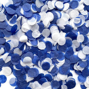 20g Round Tissue Paper Nautical Party Confetti - Navy Blue & White