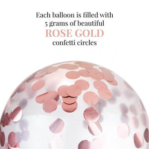 10 pcs Online Party Supplies 12 Inch Rose Gold Latex Gold Confetti Bridal Shower Party Balloon Bouquet