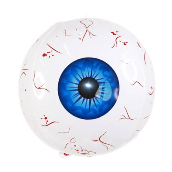 22" 4D Jumbo Scary Halloween Eyeball ORBZ Foil Balloon - Blue
