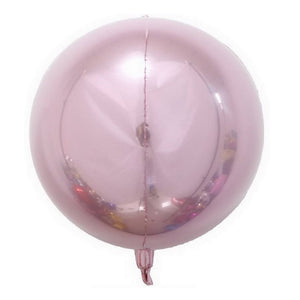 22" Online Party Supplies Jumbo Metallic Baby Pink ORBZ 4D Sphere Round Foil Party Wedding Bridal Baby Shower Birthday Party Balloon